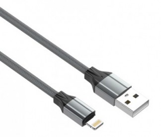 LDNIO LS441/ USB кабель Lightning/ 1m/ 2.4A/ медь: 86 жил/ Gray