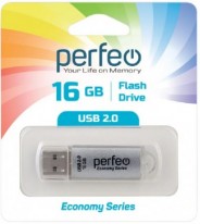 Perfeo USB 16GB E01 Silver economy series