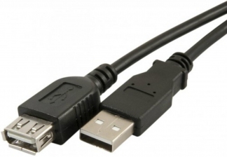 PERFEO Кабель USB2.0 A вилка - А розетка, длина 1 м.