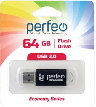 Perfeo USB 64GB E01 Black economy series