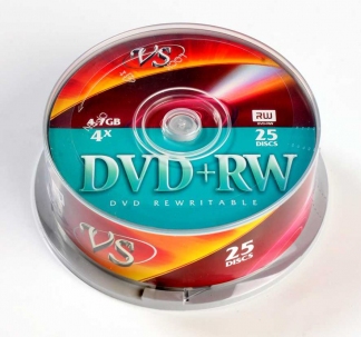 Диски VS DVD+RW 4,7GB 4X Cake/25