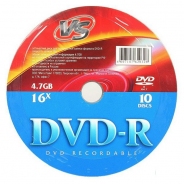 Диски VS DVD-R 4,7GB 16X Shrink/10