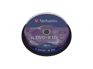 Двухслойные диски Verbatim DVD+R DL 8,5GB 8X CB/10