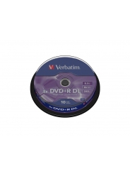 Двухслойные диски Verbatim DVD+R DL 8,5GB 8X CB/10