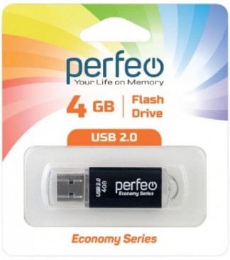 Perfeo USB 4GB E01 Black economy series