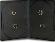 Коробка для 4-х дисков DVD box 14 mm черная глянцевая
