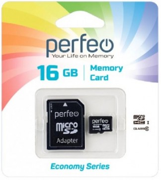 Perfeo microSD 16GB (Class 10) economy series