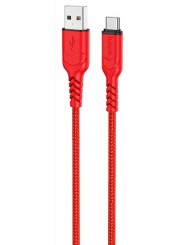 HOCO X59/ USB кабель Type-C/ 1m/ 2.4A/ Нейлон/ Red