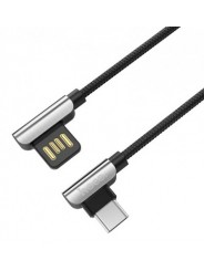 HOCO U42/ USB кабель Type-C/ 1.2m/ 2.4A/ Угловой коннектор/ Black