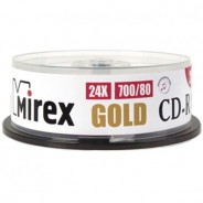 Mirex диски CD-R GOLD 700MB 24X CB/25
