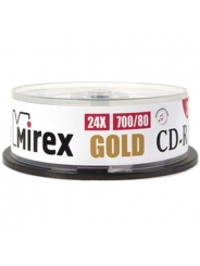 Mirex диски CD-R GOLD 700MB 24X CB/25