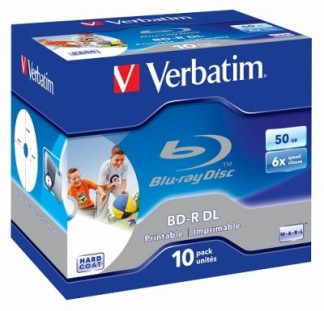 Blu-Ray диск Verbatim BD-R DL 50Gb 4x Printable Slim Case