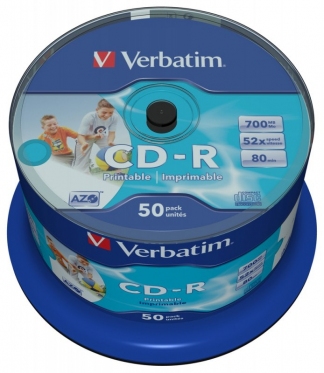 Verbatim CD-R Диски 700Mb 52X CB/50 Full ink printable