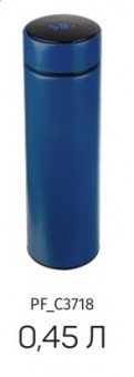 PERFEO Термос для напитков с термомертом, ситечком, объем 0,45 л., синий (PF_C3718)