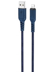 HOCO X59/ USB кабель Lightning/ 1m/ 2.4A/ Нейлон/ Blue