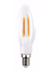 Лампа светодиодная SMARTBUY C37-5W-220V-3000K-E14 FIL 
