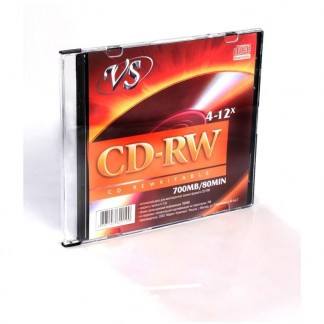 CD-RW диски VS 700MB 12X SLIM