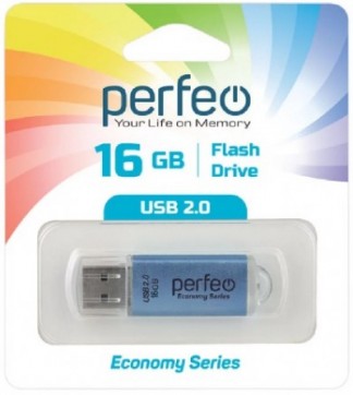 Perfeo USB 16GB E01 Blue economy series