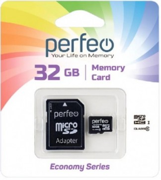 Perfeo microSD 32GB (Class 10) economy series