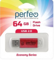 Perfeo USB 64GB E01 Red economy series
