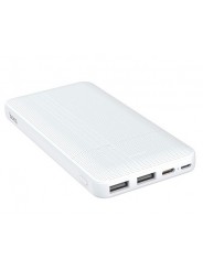 Портативный аккумулятор 10000 mAh HOCO J48, 2*USB + Type-C, белый (J48 10000 white)