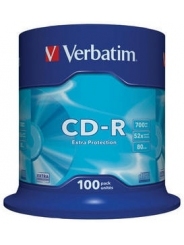 VERBATIM CD-R ДИСКИ 700MB 52X CB/100