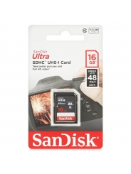 Карта памяти SDHC 16GB  Sandisk  Class10 Ultra UHS-I  48MB/s			
