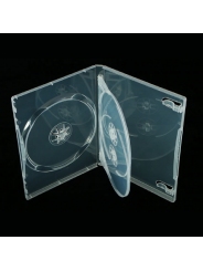 Коробка для 3-х дисков DVD box 14 mm с вставкой глянцевая прозрачная