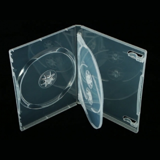 Коробка для 3-х дисков DVD box 14 mm с вставкой глянцевая прозрачная
