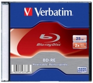 BLU-RAY ДИСК VERBATIM BD-RE 25GB 2X SLIM/1