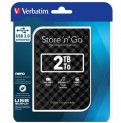 Verbatim 2.5 HDD 2 TB USB 3.0 Store'n'Go Black New
