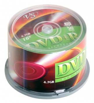 Диски VS DVD+R 4,7GB 16X Cake/50