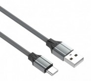 LDNIO LS441/ USB кабель Type-C/ 1m/ 2.4A/ медь: 86 жил/ Gray
