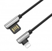 HOCO U42/ USB кабель Lightning/ 1.2m/ 2.4A/ Угловой коннектор/ Black