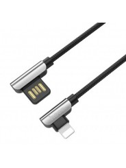 HOCO U42/ USB кабель Lightning/ 1.2m/ 2.4A/ Угловой коннектор/ Black
