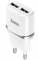 HOCO C12 Сетевое зарядное устройство 2 USB 12W White