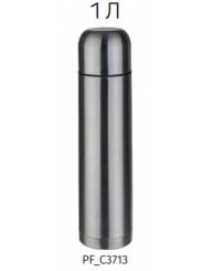 Perfeo Термос для напитков с пробкой-кнопкой, объем 1 л., нержавеющая сталь (PF_C3713)