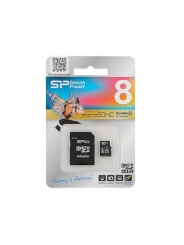 MicroSD 8GB Silicon Class 10 +SD адаптер