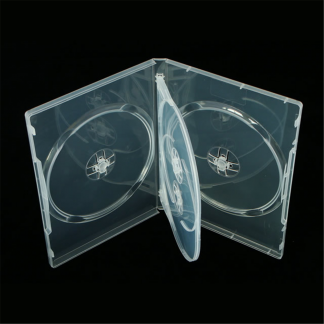 Коробка для 4-х дисков DVD box 14 mm с вставкой глянцевая прозрачная