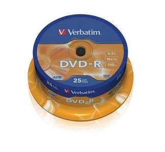 Verbatim DVD-R диски 4,7GB 16X CB/25