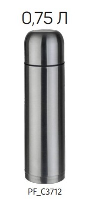 Perfeo Термос для напитков с пробкой-кнопкой, объем 0,75 л., нержавеющая сталь (PF_C3713)