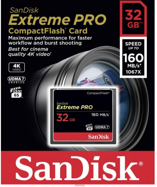 CF SanDisk Extreme Pro  32GB 160MB/s