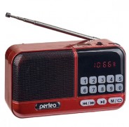 Perfeo радиоприемник цифровой ASPEN FM 87.5-108МГц/ MP3/ питание USB или 18650/ красный (i20RED)