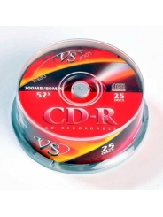 ДИСКИ VS CD-R 80 52X CB/25 INK PRINT