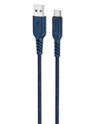 HOCO X59/ USB кабель Type-C/ 1m/ 2.4A/ Нейлон/ Blue